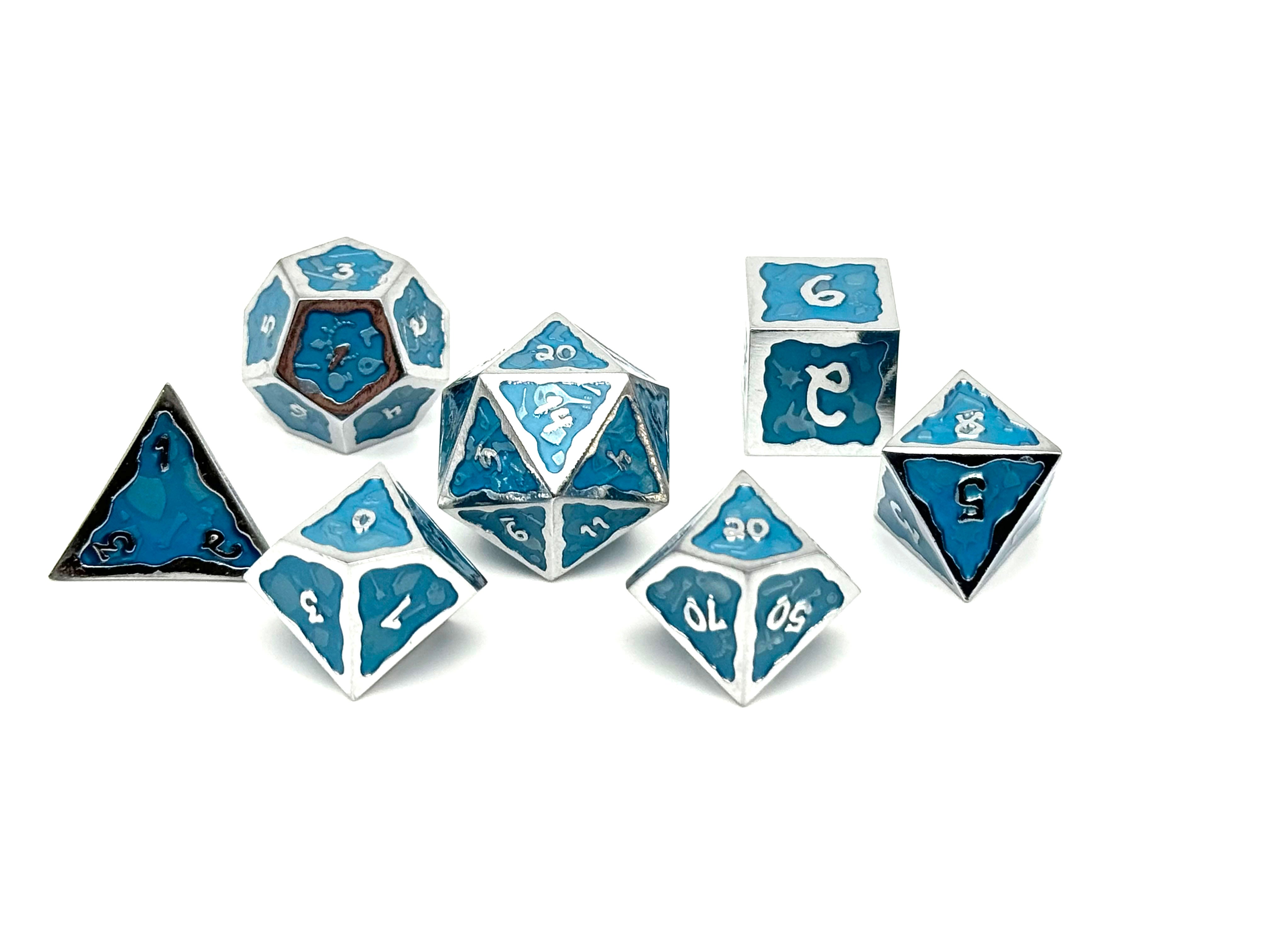 Ooze of Doom RPG Set - Ghastly Abyss-Metal Dice-Norse Foundry-DND Dice-Gaming Dice-Dungeons and Dragons Dice