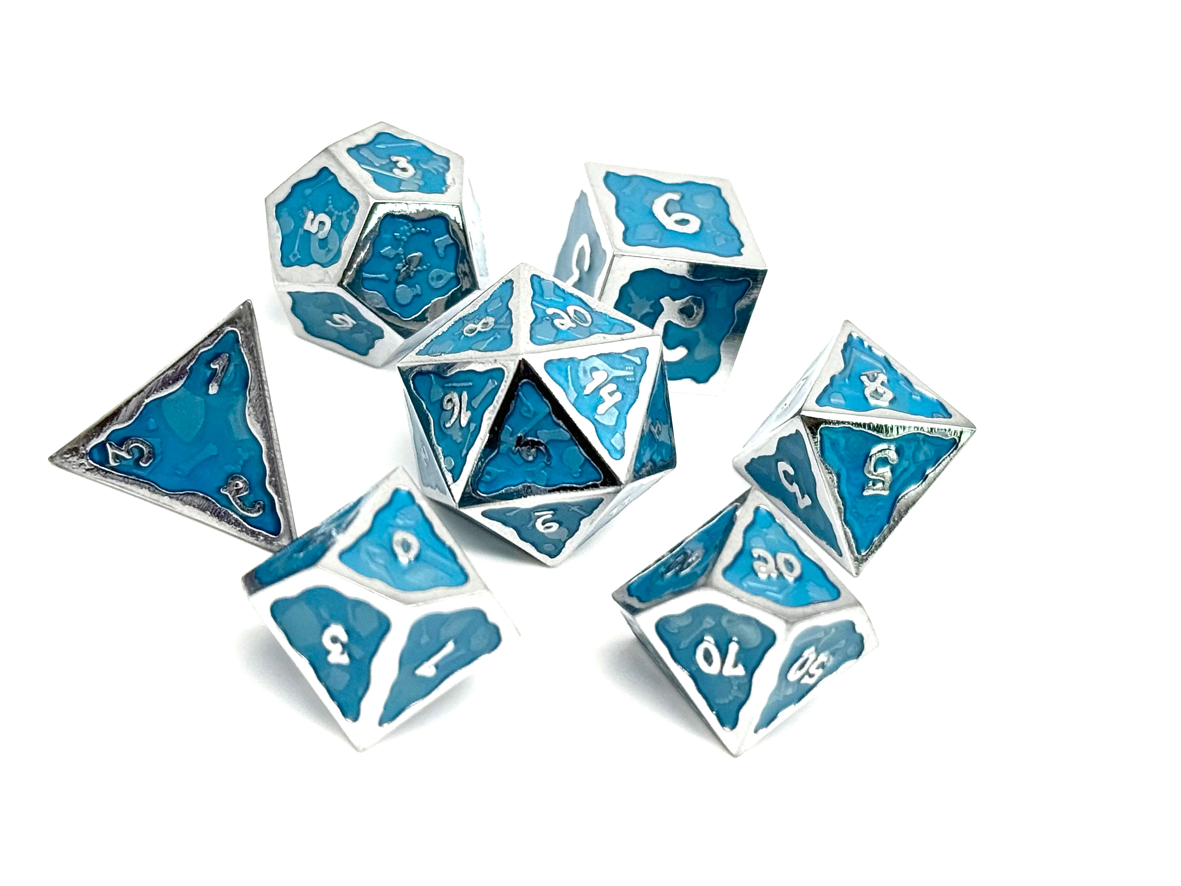 Ooze of Doom RPG Set - Ghastly Abyss-Metal Dice-Norse Foundry-DND Dice-Gaming Dice-Dungeons and Dragons Dice