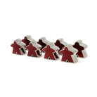 8 Pack of Red Enamel Meeples by Norse Foundry - NOR 03477
