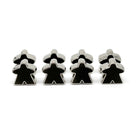 8 Pack of Black Enamel Meeples by Norse Foundry - NOR 03473