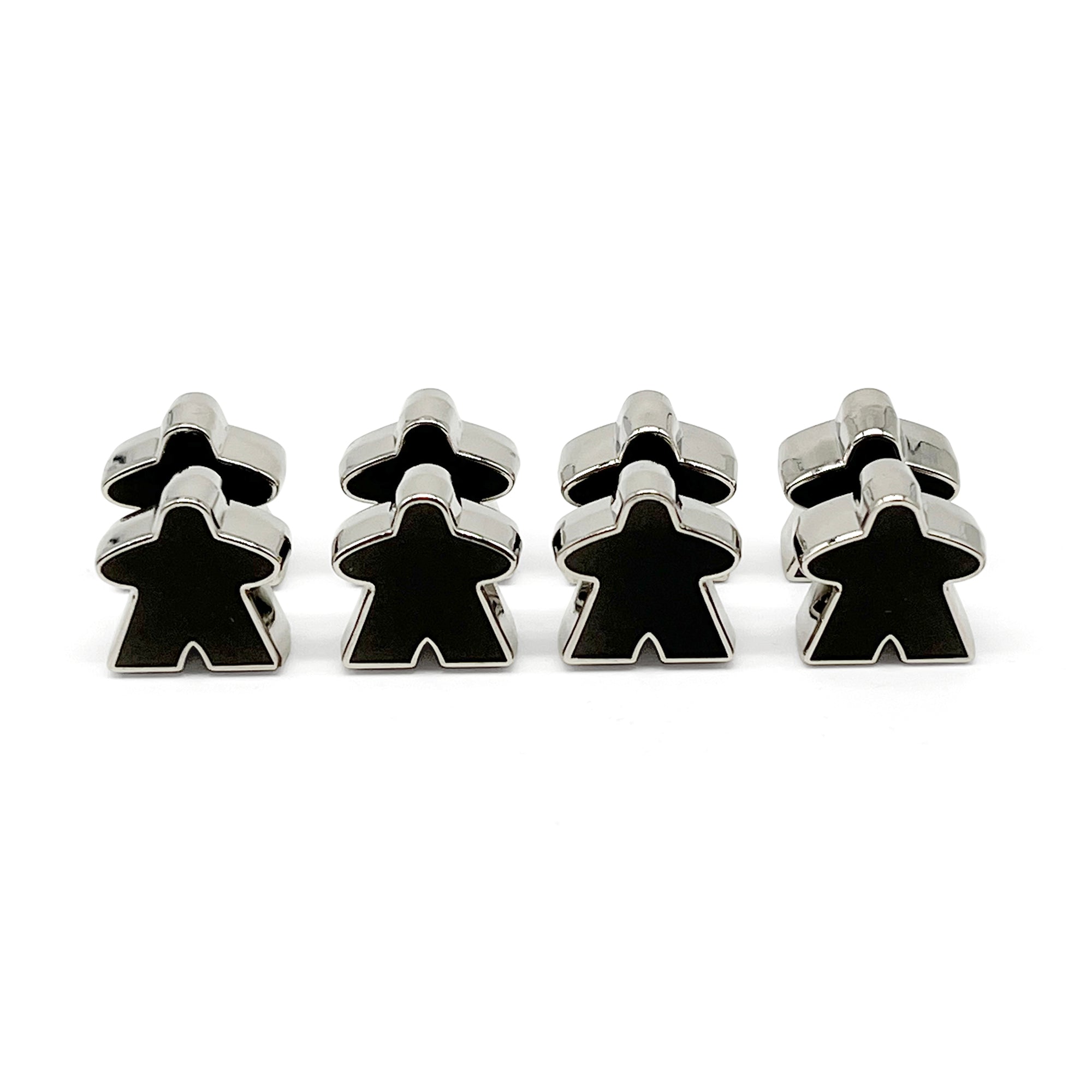 8 Pack of Black Enamel Meeples by Norse Foundry - NOR 03473