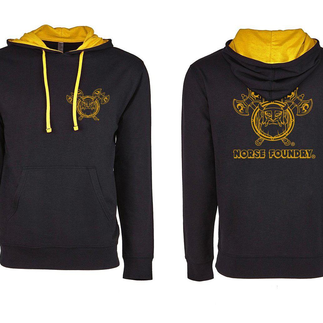 Black and Yellow Imprint Next Level Norse Foundry Pullover Hoodie Mid-weight - NOR 05459