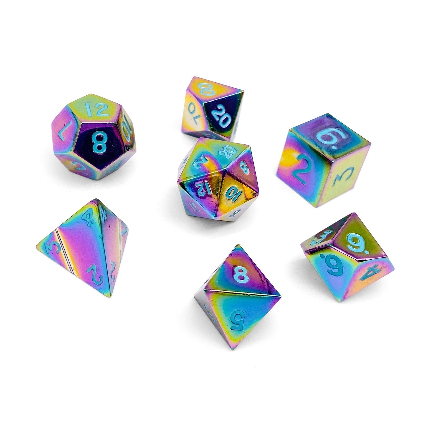 Queens Treasure - 7 Piece Metal Dice Set-Zinc Alloy Dice-dungeons and dragons-dice-dnd-dungeons & dragons-Norse Foundry