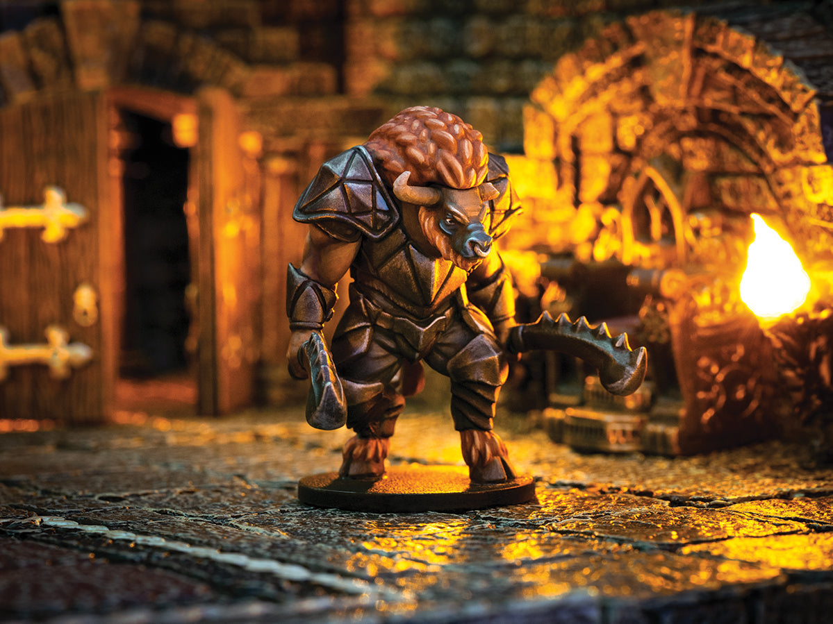 Rakkaia - Minotaur Heavy Armored 28mm Miniature By Adventurers & Adversaries - A&A 0045