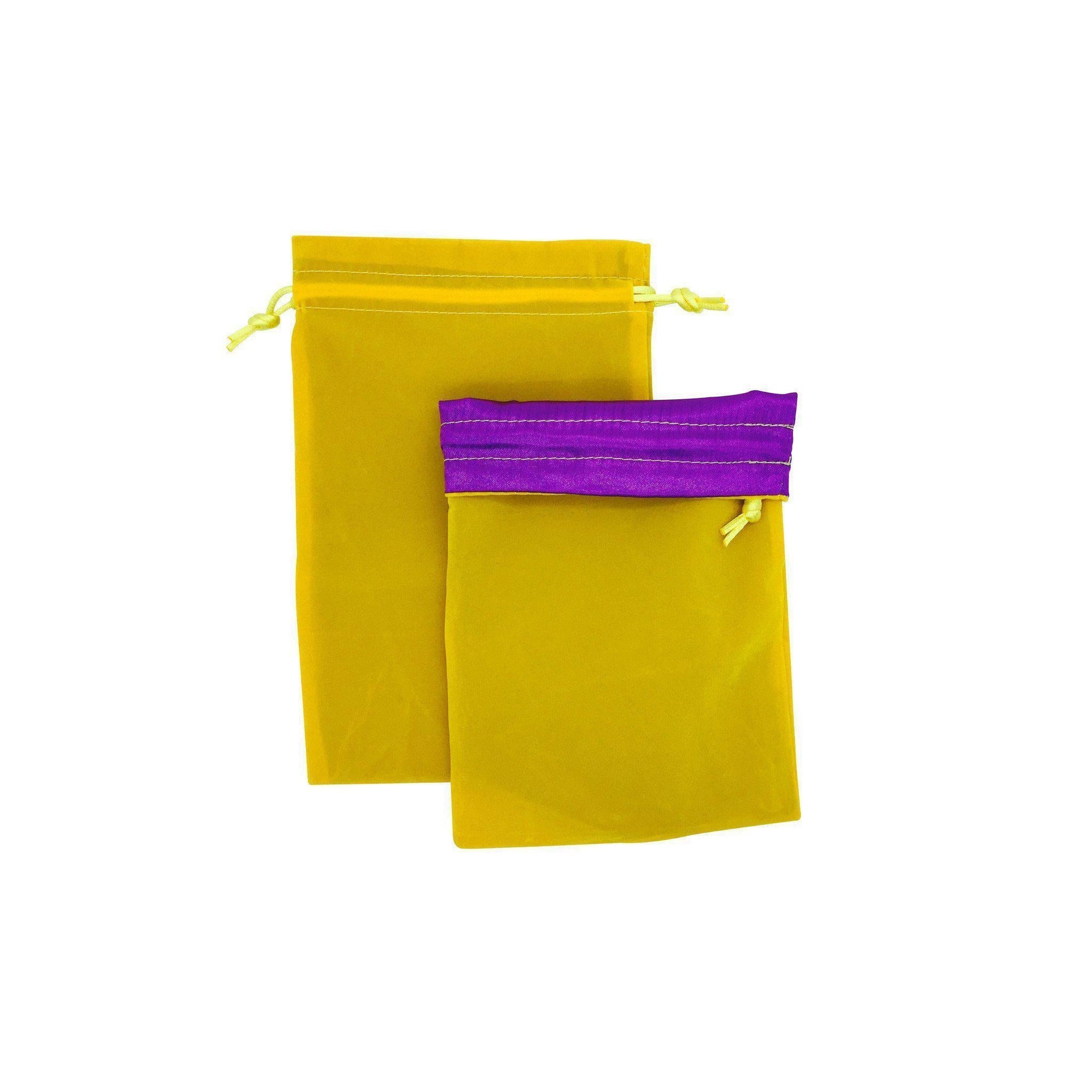 Yellow/Purple Dice Bag 5 x 7″ Velvet with Reinforced Treated Satin - NOR 03497
