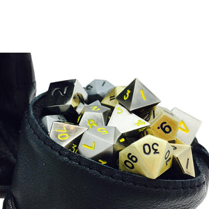 Black Cobra Scale Leather Dice Bag / Dice Cup Transformer
