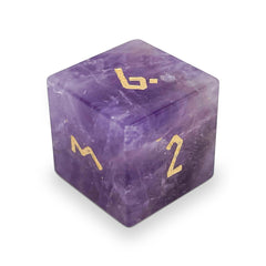 Amethyst - Single D6 Gemstone Dice