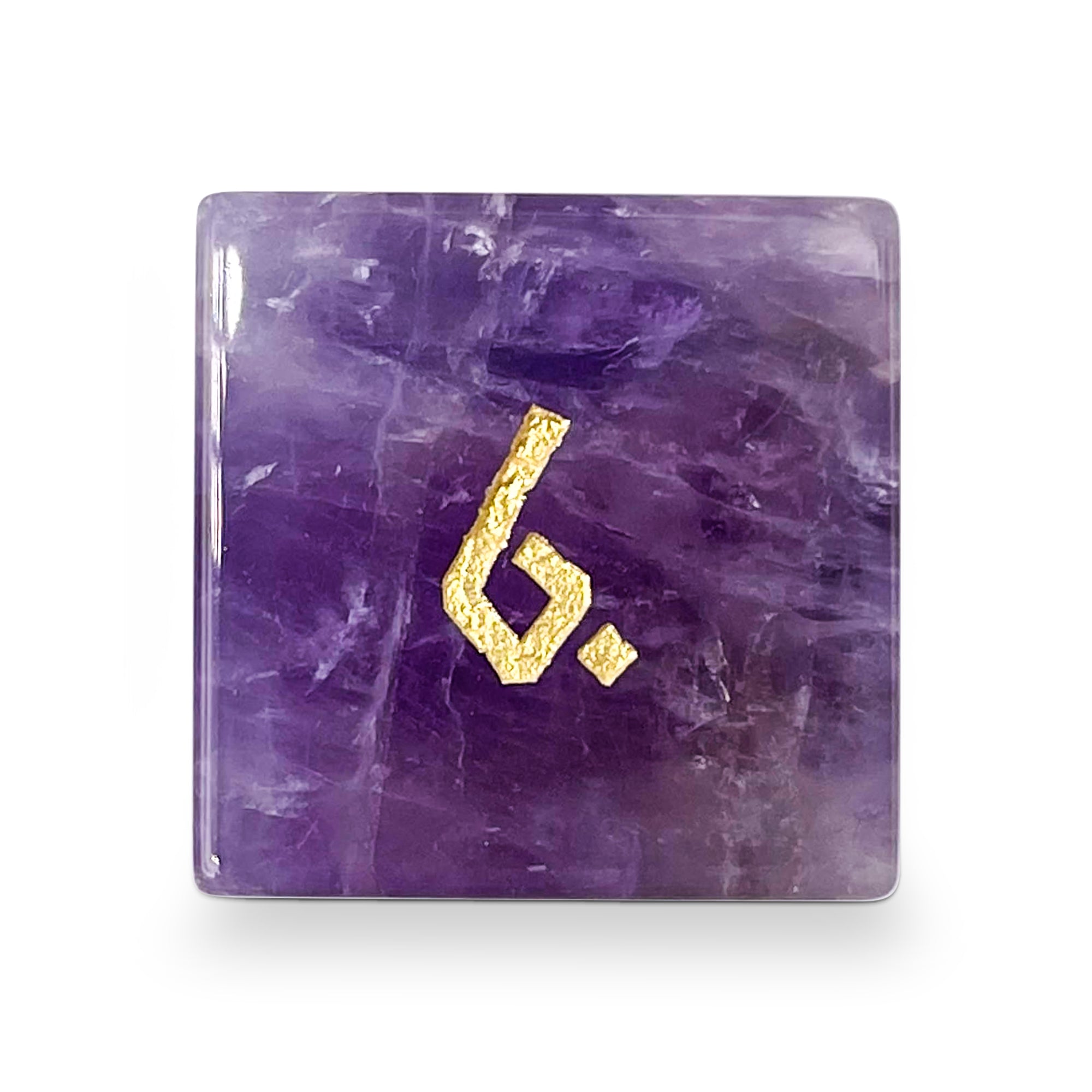 Amethyst - Single D6 Gemstone Dice-Gemstone Dice-Norse Foundry-Norse Foundry-dungeons & dragons-d&d dice-rpg d6-gemstone d6-d&d-d6-perfect for tabletop rpgs