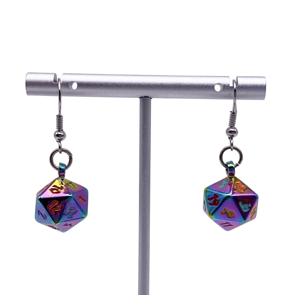 BiFrost - Ioun Stone D20 Dice Earrings by Norse Foundry-Earrings-Norse Foundry-dungeons and dragons-d&d-dungeons & dragons-earrings-dnd accessories-dice earrings- d20 earrings