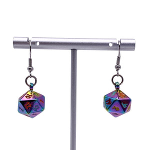 BiFrost - Ioun Stone D20 Dice Earrings by Norse Foundry