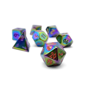 BiFrost Pebble™ Dice - 10mm Alloy Mini Polyhedral Dice Set