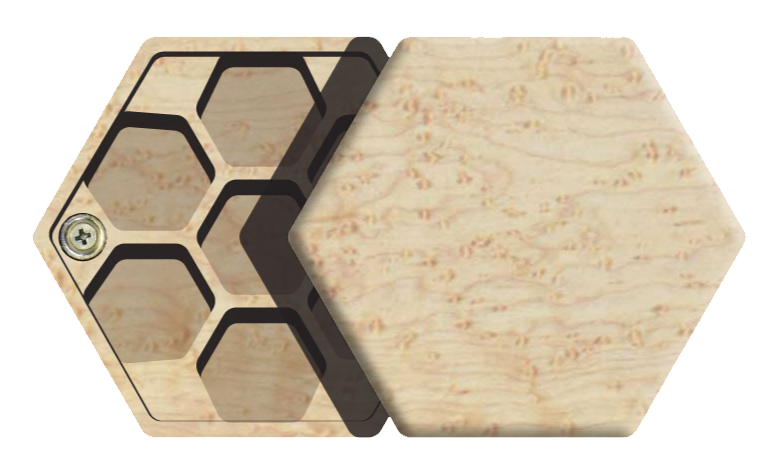 Birdseye Maple Elderwood Hex Chest