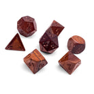 Black Walnut - 7 Piece RPG Wooden Dice Set-Wooden Dice-Norse Foundry-Norse Foundry-wood dice set-dungeons & dragons-d&d dice set-rpg dice set-wood dice set-d&d-perfect for tabletop rpgs