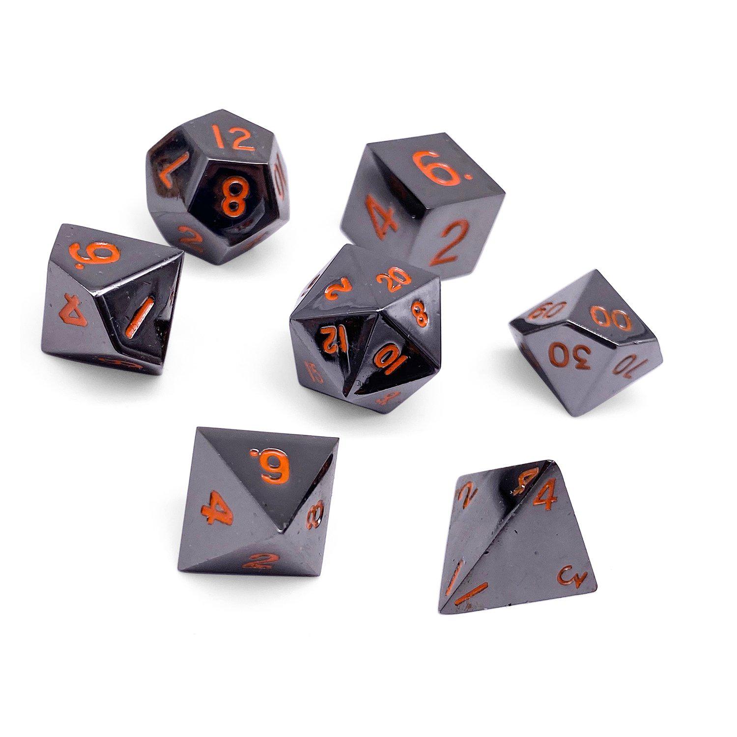 Black Lava - 7 Piece Metal Dice Set