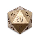 Brass - Single D20 True Metal Dice-Metal Dice-Norse Foundry-Norse Foundry-dungeons & dragons-d&d dice-rpg d20-metal d20-d&d-d20-luxury dice-perfect for tabletop rpgs