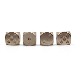 Brass - 12mm D6 Pips True Metal Dice