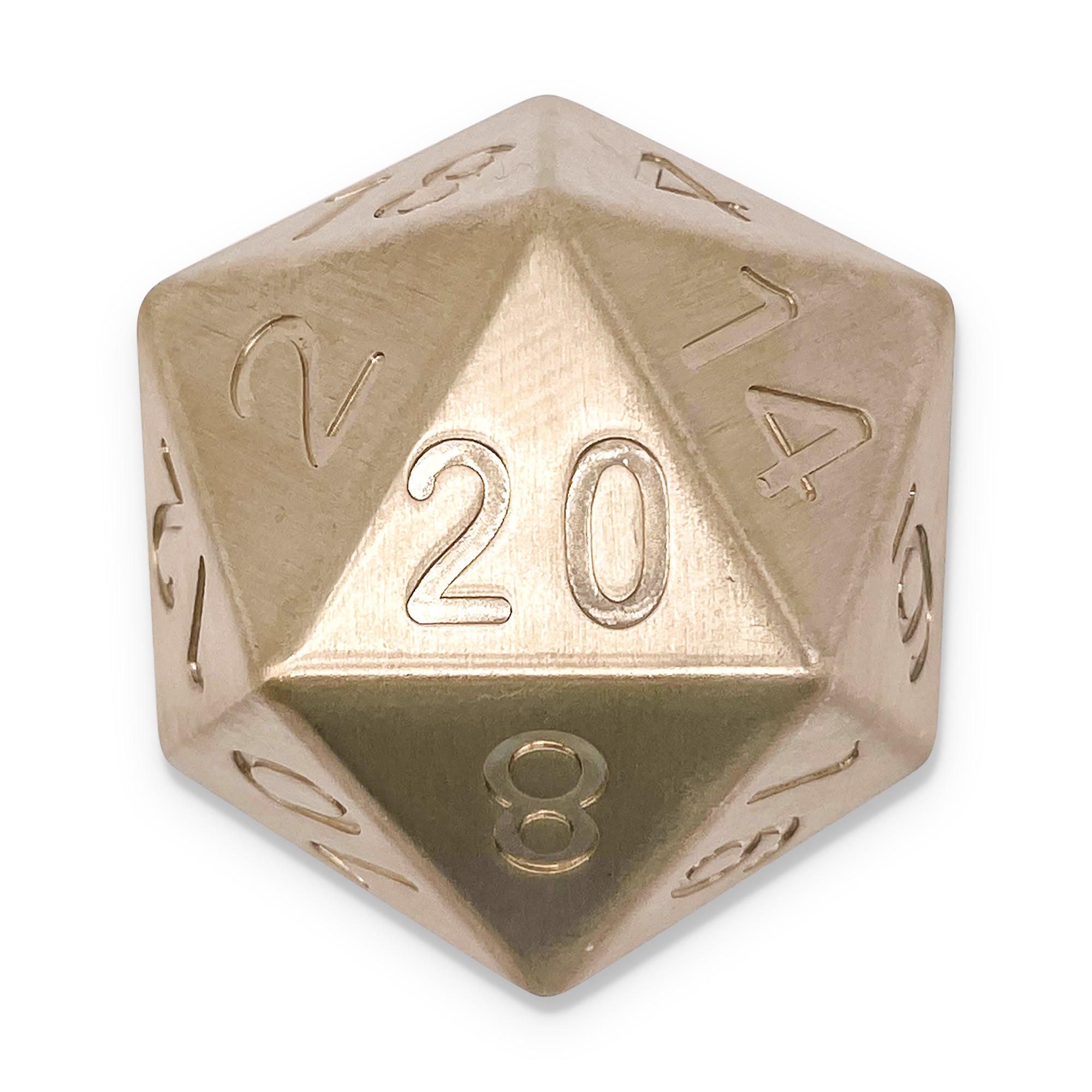 Bronze - Boulder® 55mm True Metal Dice-Metal Dice-Norse Foundry-Regular Font-Norse Foundry-dungeons & dragons-d&d dice-rpg dice-d20-metal dice-d&d-55mm-oversize-boulder-luxury dice-perfect for tabletop rpgs