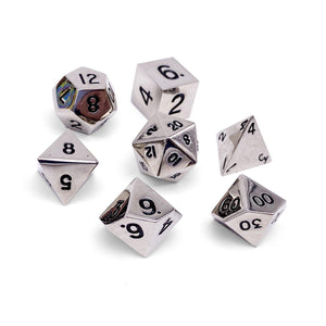 Chainmail Silver - 7 Piece Metal Dice Set