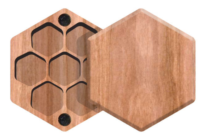 Cherry Wood Elderwood Mini Hex Chest