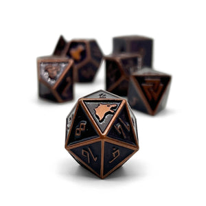 Clockwork Dragon - Norse Themed Metal Dice Set
