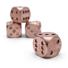 Copper - 12mm D6 Pips True Metal Dice-Metal Dice-Norse Foundry-Set of 4-Norse Foundry-dungeons & dragons-d&d dice-rpg d6-metal d6-d&d-d6-warpips-pips-luxury dice-perfect for tabletop rpgs