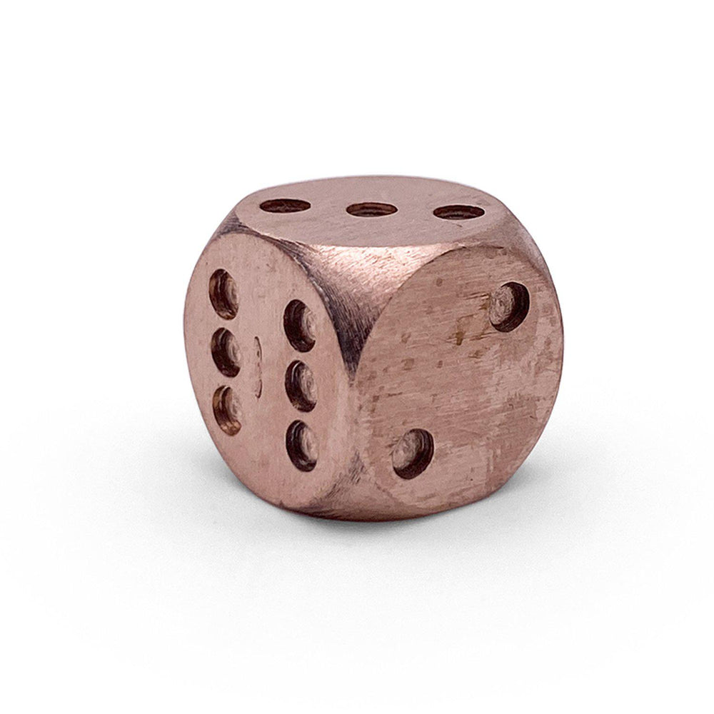 Copper - 12mm D6 Pips True Metal Dice