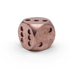 Copper - 12mm D6 Pips True Metal Dice