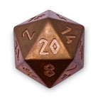 Copper - Boulder® 55mm True Metal Dice-Metal Dice-Norse Foundry-Norse Foundry-dungeons & dragons-d&d dice-rpg dice-d20-metal dice-d&d-55mm-oversize-boulder-luxury dice-perfect for tabletop rpgs