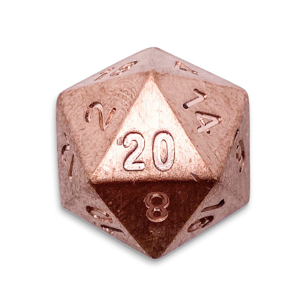 Copper - Single D20 True Metal Dice