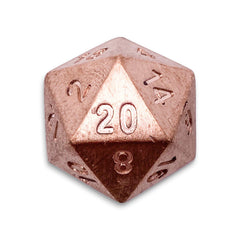 Copper - Single D20 True Metal Dice
