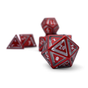Devils Red - Nimbus™ 7 Piece RPG Set 6063 Aluminum Dice