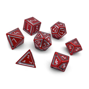 Devils Red - Nimbus™ 7 Piece RPG Set 6063 Aluminum Dice