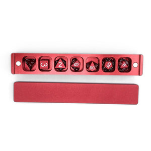 Devil's Red - 7 Piece RPG Set with Case 6063 Aluminum Dice