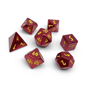 Fireball Pebble™ Dice - 10mm Alloy Mini Polyhedral Dice Set