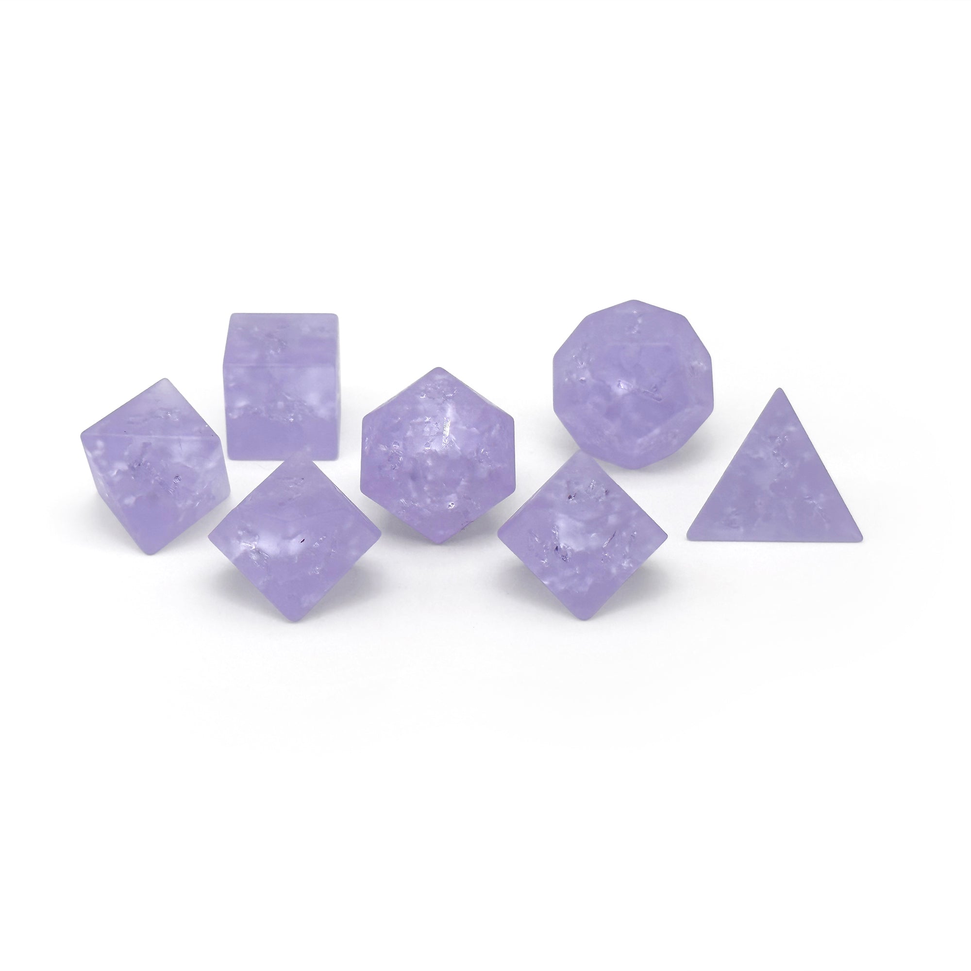Frosted Shattered Zircon Alexandrite - Raised-Glass Dice-Norse Foundry-Norse Foundry-zircon glass dice-dungeons & dragons-d&d dice set-rpg dice set-glass dice set-d&d-perfect for tabletop rpgs