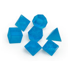 Frosted Shattered Zircon Aquamarine - Raised-Glass Dice-Norse Foundry-Norse Foundry-zircon glass dice-dungeons & dragons-d&d dice set-rpg dice set-glass dice set-d&d-perfect for tabletop rpgs
