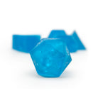 Frosted Shattered Zircon Aquamarine - Raised-Glass Dice-Norse Foundry-Norse Foundry-zircon glass dice-dungeons & dragons-d&d dice set-rpg dice set-glass dice set-d&d-perfect for tabletop rpgs