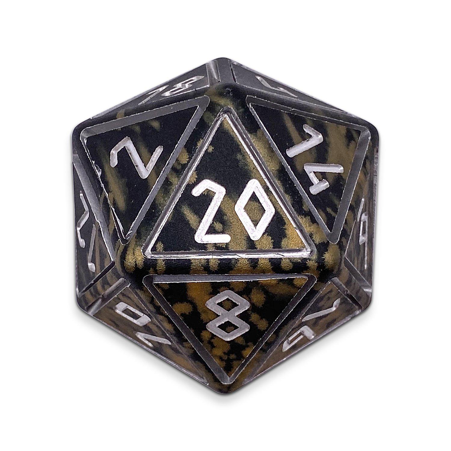Great Void - Nimbus™ Boulder® 55mm 6063 Aluminum Wondrous Dice-Dice-Norse Foundry-Norse Foundry-aluminum dice-dungeons & dragons-d&d dice-rpg dice-d20-d&d-55mm-oversize-boulder-perfect for tabletop rpgs