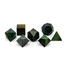 Green Striped Wood - 7 Piece RPG Wooden Dice Set-Norse Foundry-Norse Foundry-wood dice set-dungeons & dragons-d&d dice set-rpg dice set-wood dice set-d&d-perfect for tabletop rpgs
