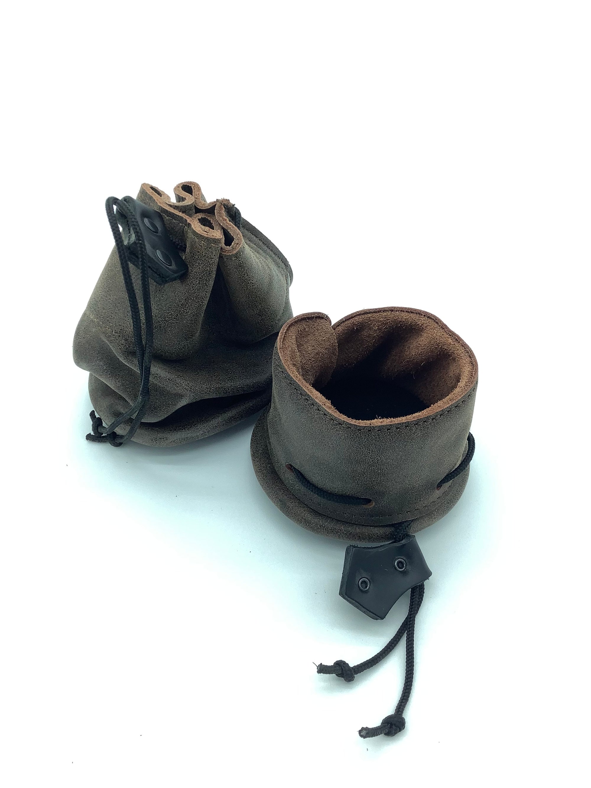 Brown Leather Dice Bag / Dice Cup Transformer