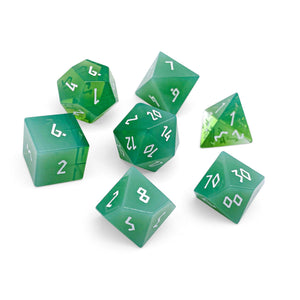 Jade Green - 7 Piece RPG Set K9 Glass Dice