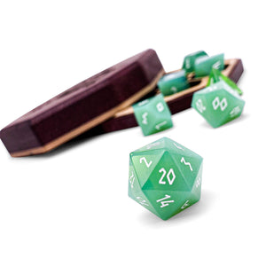 Jade Green - 7 Piece RPG Set K9 Glass Dice