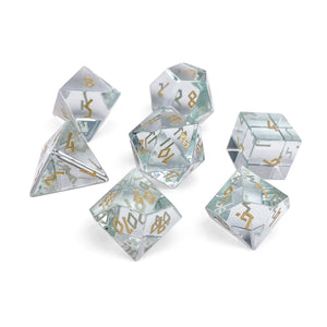 Zircon Sea Glass - 7 Piece RPG Set Zircon Glass Dice