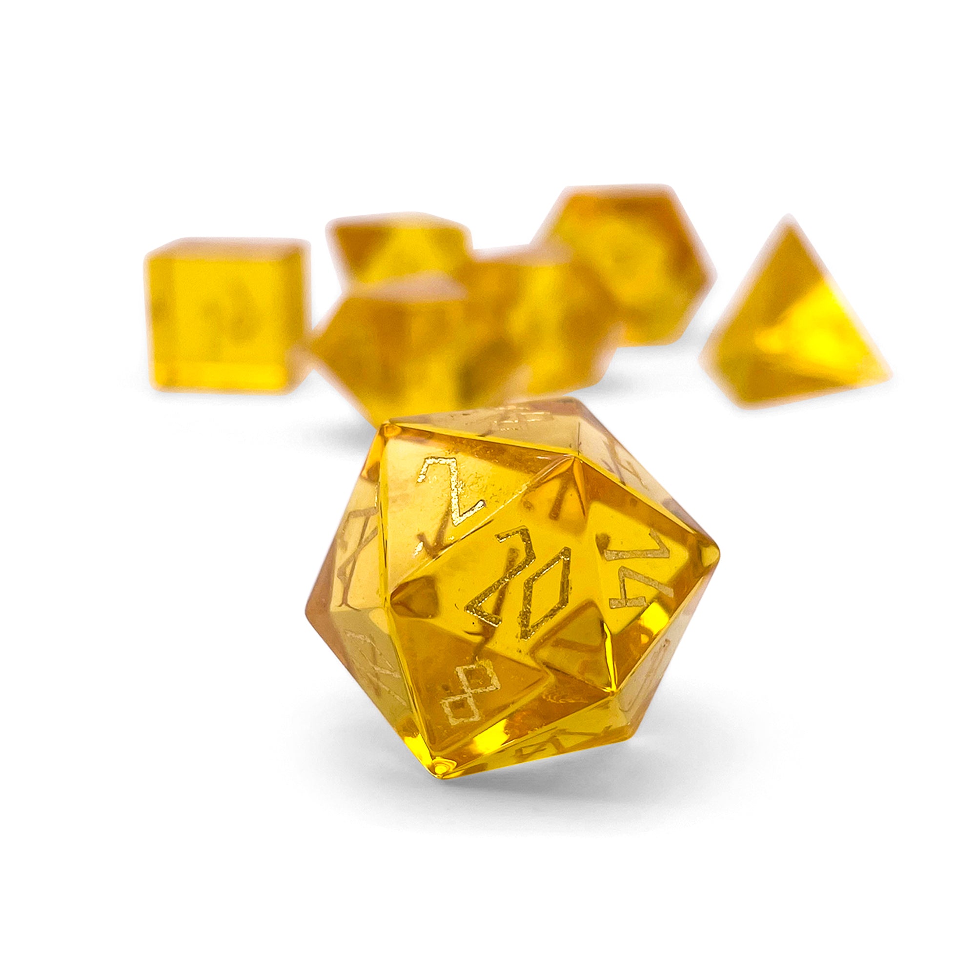 Zircon Honeycomb - 7 Piece RPG Set Zircon Glass Dice