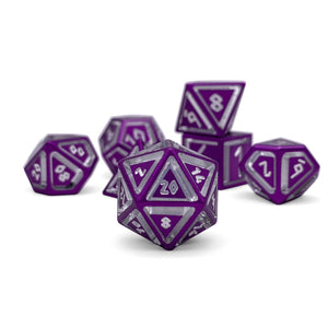Lich Purple - Nimbus™ 7 Piece RPG Set 6063 Aluminum Dice