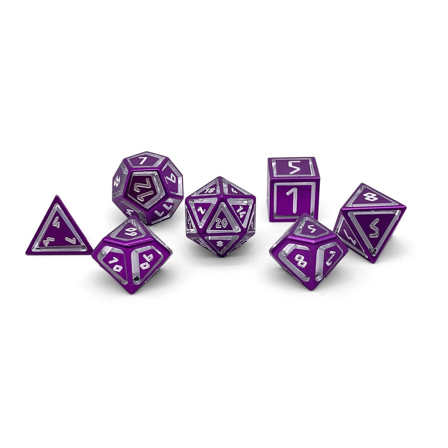 Lich Purple - Nimbus™ 7 Piece RPG Set 6063 Aluminum Dice
