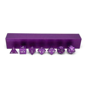 Lich Purple - 7 Piece RPG Set with Case 6063 Aluminum Dice