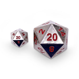 Lycanthrope Silver - Boulder® 45mm D20 Metal Dice