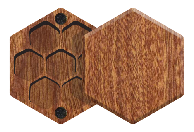 Mahogany Elderwood Mini Hex Chest