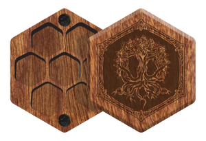 Mahogany Elderwood Mini Hex Chest